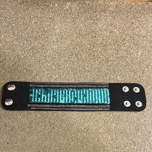 Black and Teal Beaded Bracelet